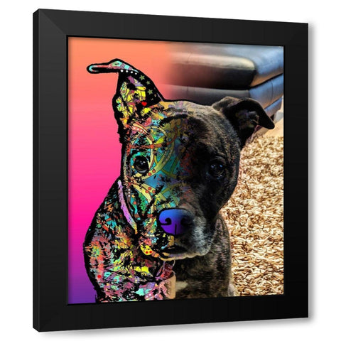 Julie Reed_Shiloh Black Modern Wood Framed Art Print with Double Matting by Dean Russo Collection