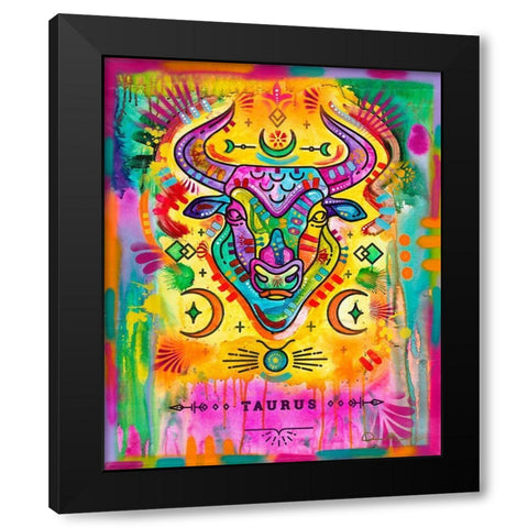 Taurus Black Modern Wood Framed Art Print with Double Matting by Dean Russo Collection