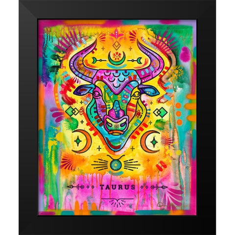 Taurus Black Modern Wood Framed Art Print by Dean Russo Collection