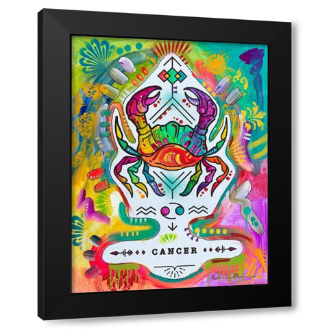 Cancer Black Modern Wood Framed Art Print by Dean Russo Collection