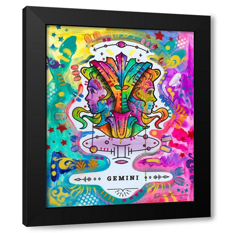 Gemini Black Modern Wood Framed Art Print by Dean Russo Collection