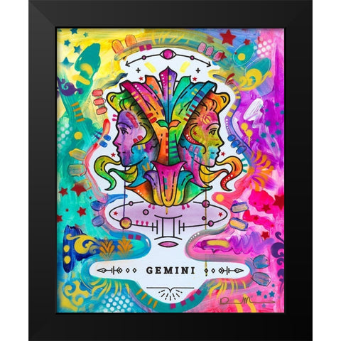 Gemini Black Modern Wood Framed Art Print by Dean Russo Collection