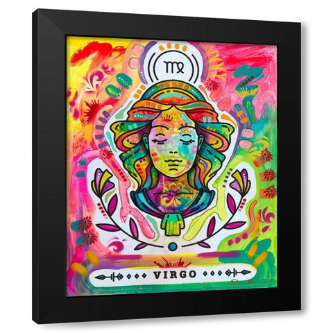 Virgo Black Modern Wood Framed Art Print by Dean Russo Collection