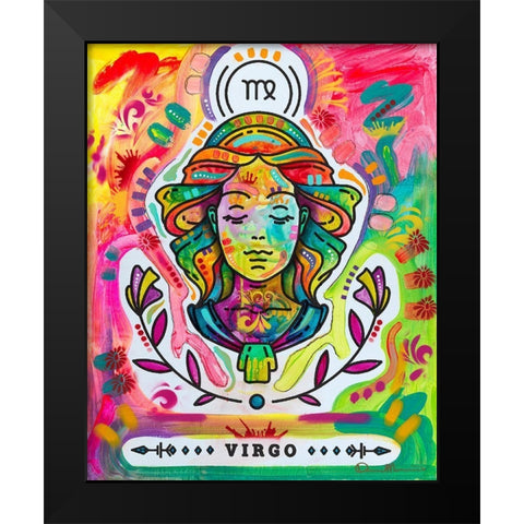 Virgo Black Modern Wood Framed Art Print by Dean Russo Collection