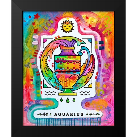 Aquarius Black Modern Wood Framed Art Print by Dean Russo Collection