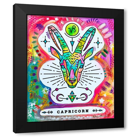 Capricorn Black Modern Wood Framed Art Print with Double Matting by Dean Russo Collection