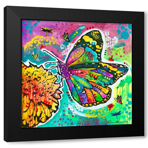Dandyfly Black Modern Wood Framed Art Print by Dean Russo Collection