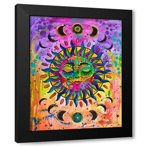 Sun Black Modern Wood Framed Art Print with Double Matting by Dean Russo Collection