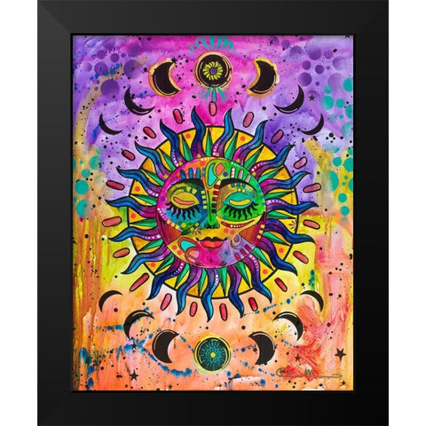 Sun Black Modern Wood Framed Art Print by Dean Russo Collection