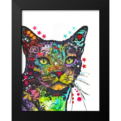 Green Eyes Black Modern Wood Framed Art Print by Dean Russo Collection