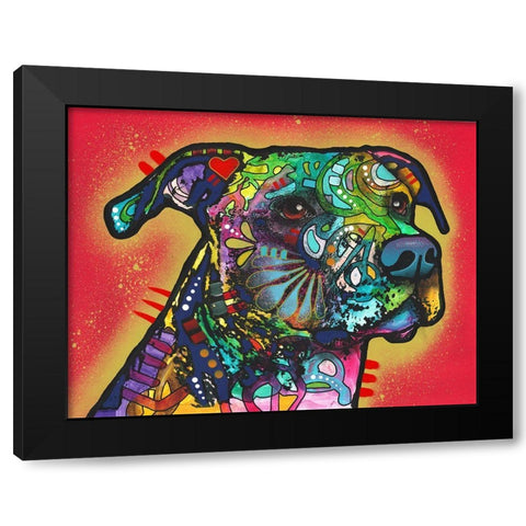 Horizon Black Modern Wood Framed Art Print with Double Matting by Dean Russo Collection