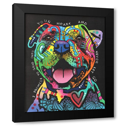 Never Let Go Black Modern Wood Framed Art Print with Double Matting by Dean Russo Collection