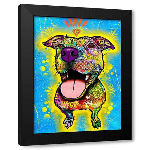 Laughter Black Modern Wood Framed Art Print by Dean Russo Collection
