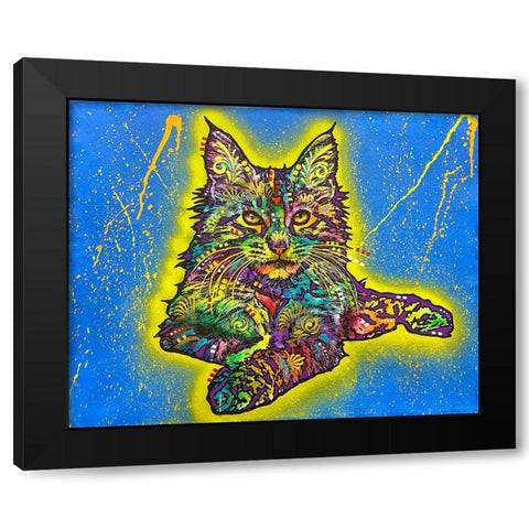 Maine Coon 2 Black Modern Wood Framed Art Print with Double Matting by Dean Russo Collection