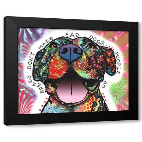 Bad Dogs Black Modern Wood Framed Art Print with Double Matting by Dean Russo Collection
