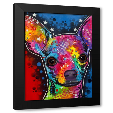 Bubble Chi Black Modern Wood Framed Art Print by Dean Russo Collection