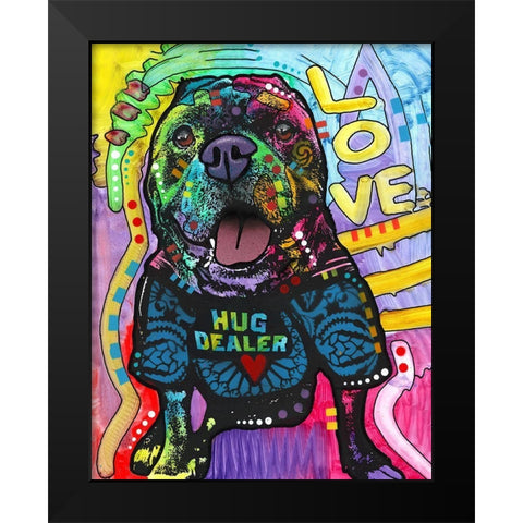Hug Dealer Black Modern Wood Framed Art Print by Dean Russo Collection