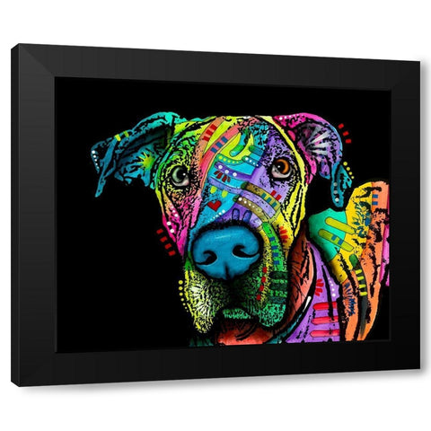 Indelible Dane Black Modern Wood Framed Art Print with Double Matting by Dean Russo Collection