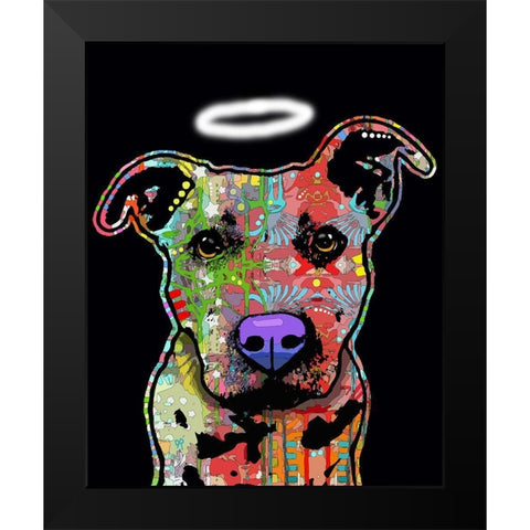 Innocent Black Modern Wood Framed Art Print by Dean Russo Collection