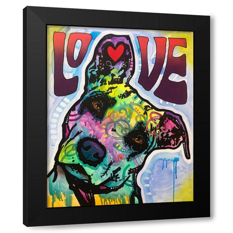 Love and Trust Black Modern Wood Framed Art Print by Dean Russo Collection