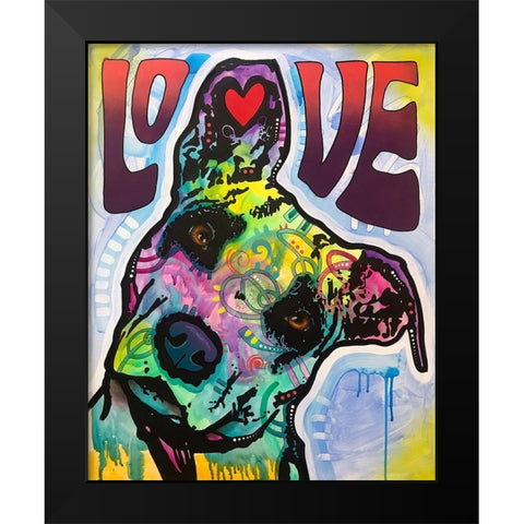 Love and Trust Black Modern Wood Framed Art Print by Dean Russo Collection
