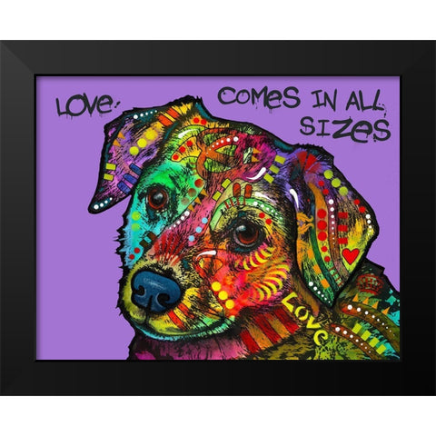 Love In All Sizes Black Modern Wood Framed Art Print by Dean Russo Collection
