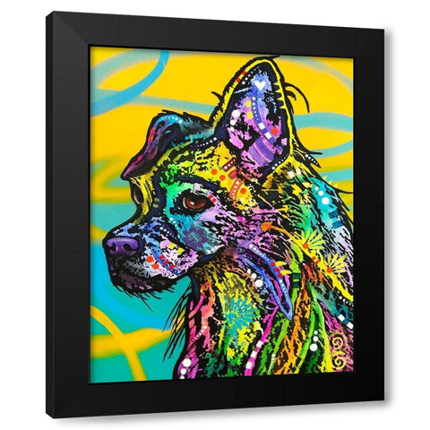 Love Is Black Modern Wood Framed Art Print with Double Matting by Dean Russo Collection