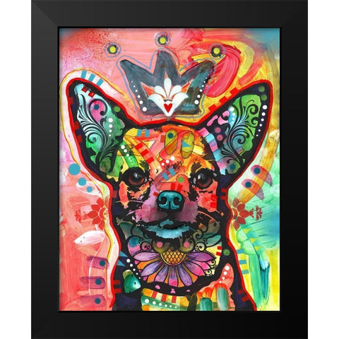 Royal-Chi Black Modern Wood Framed Art Print by Dean Russo Collection