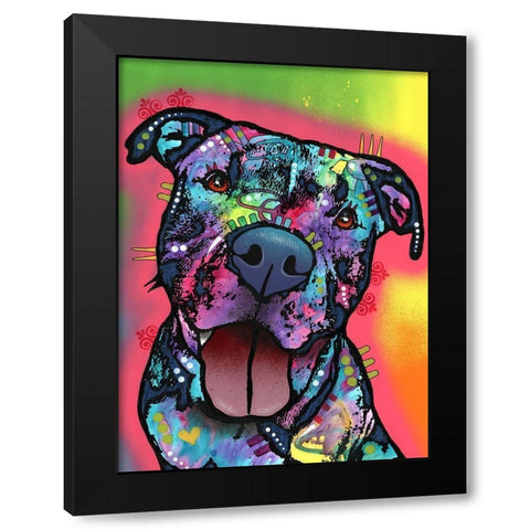 Straight To The Heart Black Modern Wood Framed Art Print by Dean Russo Collection