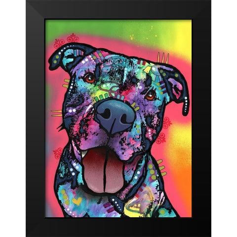 Straight To The Heart Black Modern Wood Framed Art Print by Dean Russo Collection