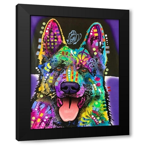Butterfly Shepherd Black Modern Wood Framed Art Print by Dean Russo Collection
