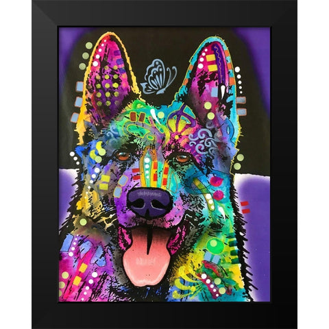 Butterfly Shepherd Black Modern Wood Framed Art Print by Dean Russo Collection