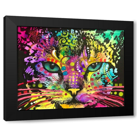 Dont Look Away Black Modern Wood Framed Art Print by Dean Russo Collection