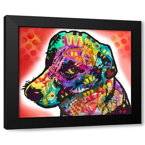 Dont Talk Black Modern Wood Framed Art Print with Double Matting by Dean Russo Collection