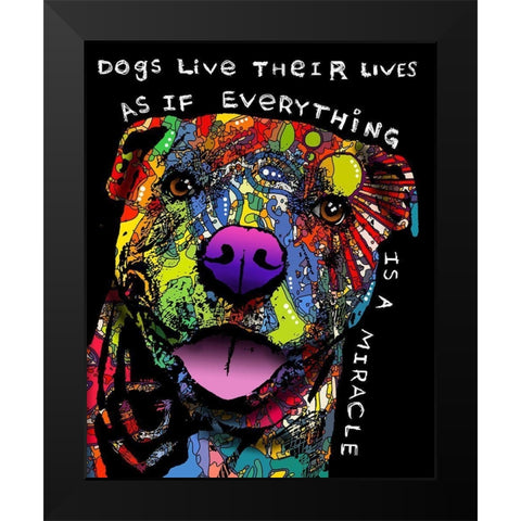 Miracle Black Modern Wood Framed Art Print by Dean Russo Collection