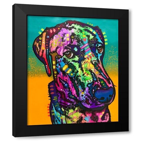 Never Me Black Modern Wood Framed Art Print with Double Matting by Dean Russo Collection