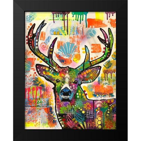 Patch Buck Black Modern Wood Framed Art Print by Dean Russo Collection