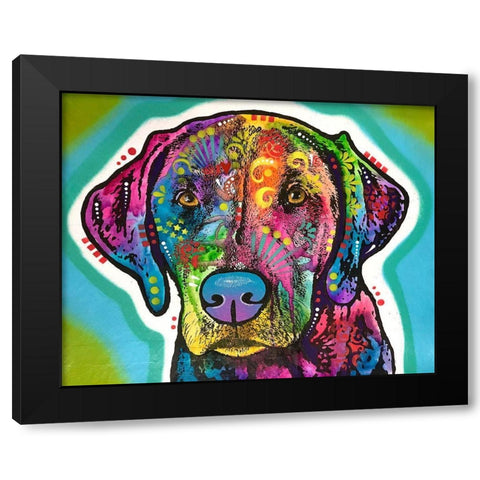 What Now Black Modern Wood Framed Art Print by Dean Russo Collection