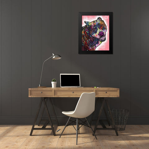 Indelible Black Modern Wood Framed Art Print by Dean Russo Collection