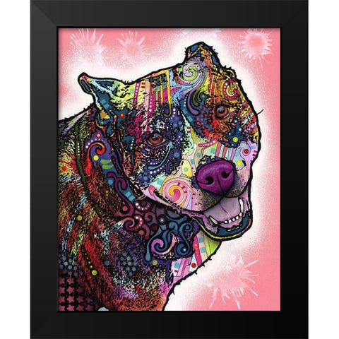 Indelible Black Modern Wood Framed Art Print by Dean Russo Collection