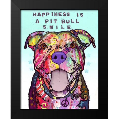 Smile Black Modern Wood Framed Art Print by Dean Russo Collection