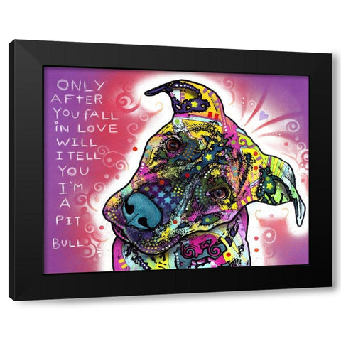 Iâ€™m a Pit Bull Black Modern Wood Framed Art Print by Dean Russo Collection