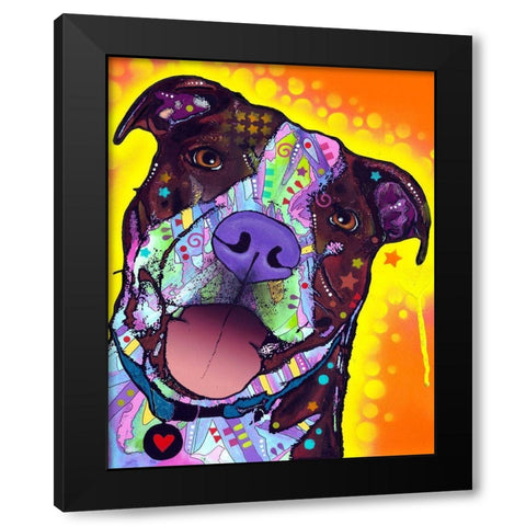 Daisy Pit Black Modern Wood Framed Art Print with Double Matting by Dean Russo Collection