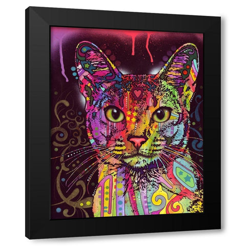 Abyssinian Black Modern Wood Framed Art Print with Double Matting by Dean Russo Collection