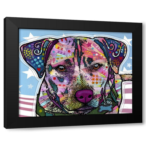 Dakota Black Modern Wood Framed Art Print by Dean Russo Collection