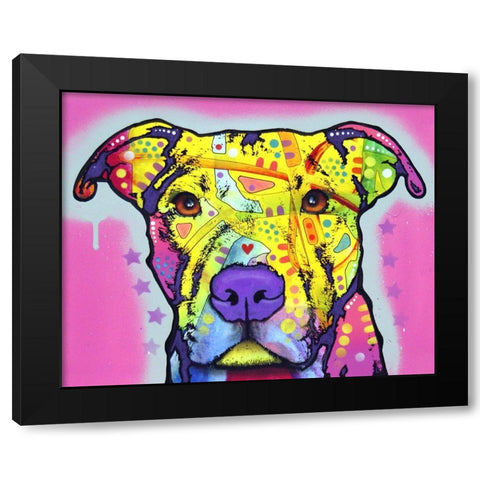 Focused Pit Black Modern Wood Framed Art Print by Dean Russo Collection
