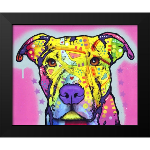 Focused Pit Black Modern Wood Framed Art Print by Dean Russo Collection