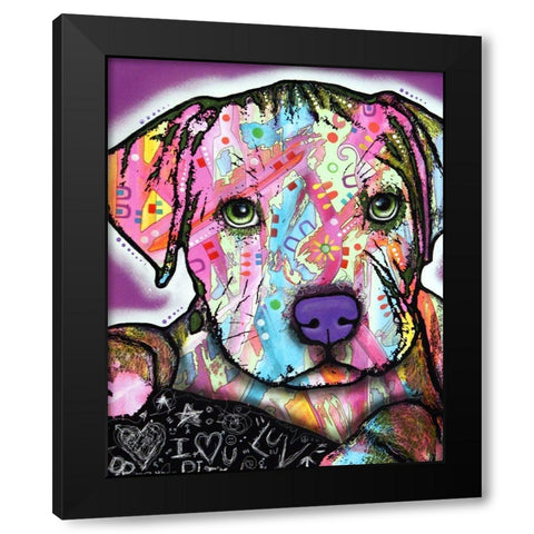 Baby Pit Black Modern Wood Framed Art Print by Dean Russo Collection