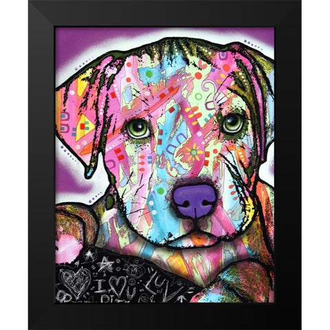 Baby Pit Black Modern Wood Framed Art Print by Dean Russo Collection