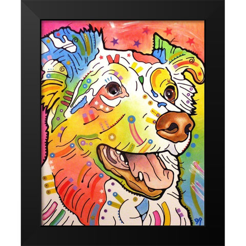 Dakota Black Modern Wood Framed Art Print by Dean Russo Collection